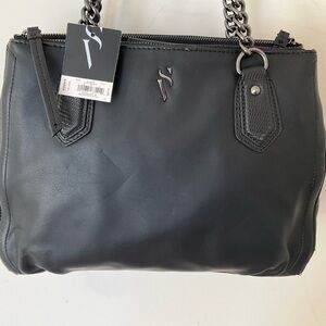 Black Women's Chain-Handle Tote Bag